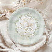 One Silly Goose Gender neutral Sage green Birthday ペーパープレート
