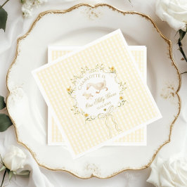 One Silly Goose Gender neutral Wildflower Yellow スタンダードカクテルナプキン