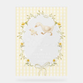 One Silly Goose Gingham 1st Birthday Welcome アクリルサイン (正面)