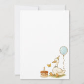 One Silly Goose Girl 1st Birthday Party Invitation 招待状 (裏面)