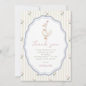 One Silly Goose Girl Birthday サンキューカード (正面)