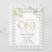  One Silly Goose Girl First Birthday 招待状 (正面)