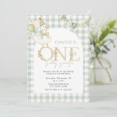  One Silly Goose Girl First Birthday 招待状 (スタンド正面)