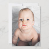 One Silly Goose Girl First Birthday Watercolor 招待状 (裏面)