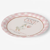 One Silly Goose Girl's Birthday 1st Party ペーパープレート (アングル)