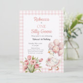 One Silly Goose Girl's First Birthday 招待状 (スタンド正面)