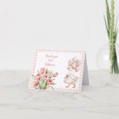 One Silly Goose Girls's First Birthday サンキューカード (正面)