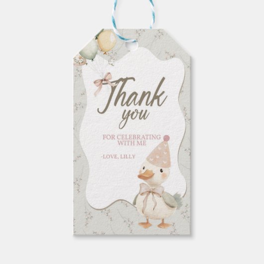 One Silly Goose, Goose, ONE, First Birthday, Goose ギフトタグ (正面)