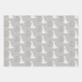 One Silly Goose Gray Girl's Birthday Party ラッピングペーパーシート (正面2)