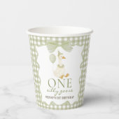  One Silly Goose Green 1st Birthday Paper Cups 紙コップ (裏面)