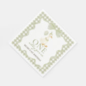 One Silly Goose Green 1st Birthday Paper Napkin スタンダードランチョンナプキン (角)