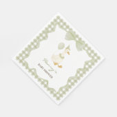 One Silly Goose Green 1st Birthday Paper Napkin スタンダードランチョンナプキン (角)