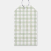 One Silly Goose Green Bow First Birthday ギフトタグ (裏面)