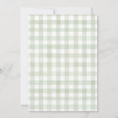 One Silly Goose Green Bow First Birthday 招待状 (裏面)