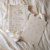 One Silly Goose Green Drawn 1st First Birthday  招待状