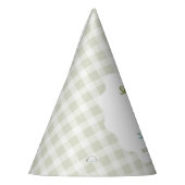One Silly Goose Green Gingham Baby First Birthday パーティーハット (左)