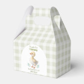 One Silly Goose Green Gingham Baby First Birthday フェイバーボックス (裏面サイド)