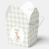 One Silly Goose Green Gingham Baby First Birthday フェイバーボックス (オープン)