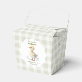 One Silly Goose Green Gingham Baby First Birthday フェイバーボックス