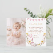 One Silly Goose Photo 1st Birthday Thank You Card サンキューカード (スタンド正面)