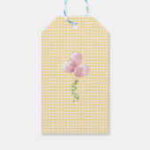 One Silly Goose Pink and Gingham 1st Birthday ギフトタグ (裏面)