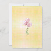 One Silly Goose Pink and Gingham 1st Birthday 招待状 (裏面)