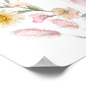 One Silly Goose Pink Bow 1st Birthday Welcome  ポスター (角)