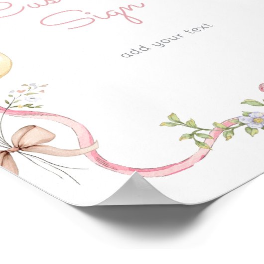 One Silly Goose Pink Bow Custom ポスター (角)