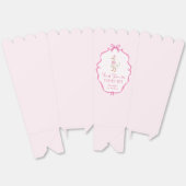 One Silly Goose Pink Bow First Birthday Popcorn フェイバーボックス (見開き)