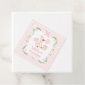 One Silly Goose Pink Bow Floral 1st Birthday フェイバータグ (インサイチュ)