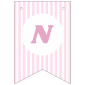  One Silly Goose Pink Bow Girl 1st Birthday Party バンティングフラッグ (第2の旗)