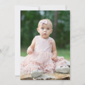 ​One Silly Goose Pink First Birthday Girl 招待状 (裏面)