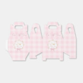 One Silly Goose Pink Gingham 1st Birthday フェイバーボックス (折り畳みなし)