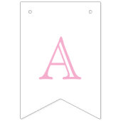 One Silly Goose Pink Gingham Girl First Birthday バンティングフラッグ (第3の旗)