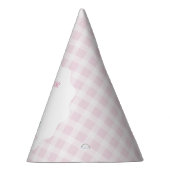 One Silly Goose Pink Gingham Girl First Birthday パーティーハット (右)