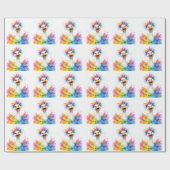 One Silly Goose Rainbow Baby Shower ラッピングペーパー (フラット)