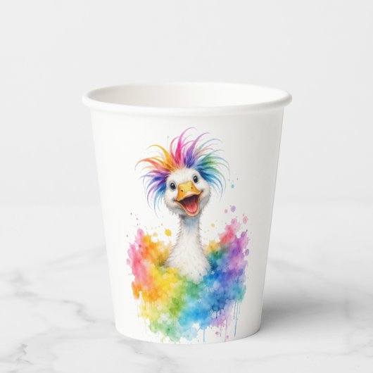 One Silly Goose Rainbow Baby Shower 紙コップ (裏面)