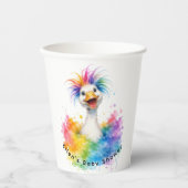 One Silly Goose Rainbow Baby Shower 紙コップ (正面)