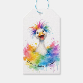 One Silly Goose Rainbow Baby Shower Thank You ギフトタグ