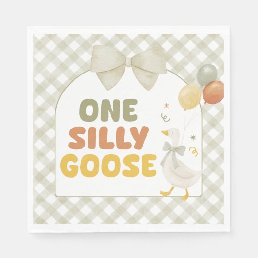 One Silly Goose Spring Birthday スタンダードランチョンナプキン (正面)