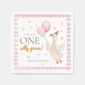 One Silly Goose Spring Party Farm First Birthday スタンダードカクテルナプキン (正面)