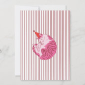 One Silly Pink Kitty 1st Birthday 招待状 (裏面)