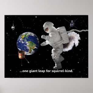 One Small Step for Squirrel Kind Poster ポスター