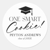 One Smart Cookie Graduation Label ラウンドシール (正面)