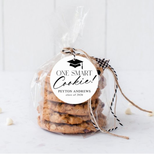 One Smart Cookie Graduation Label ラウンドシール