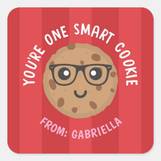 One Smart Cookie Valentine's Day Sticker スクエアシール