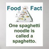 One Spaghetti Noodle Is Called - Food Fact ポスター (正面)