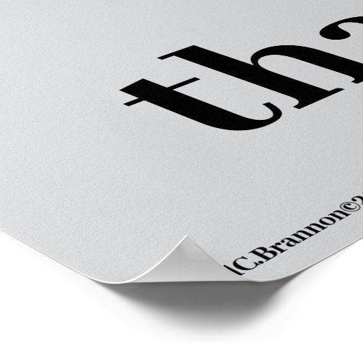 "One speaks of self" Poster ポスター (角)