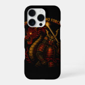 One Spirit, Two Forces | Samurai & Dragon iPhoneケース (裏面)