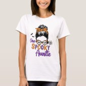 One Spooky Auntie Funny Halloween Aunt Tシャツ (正面)